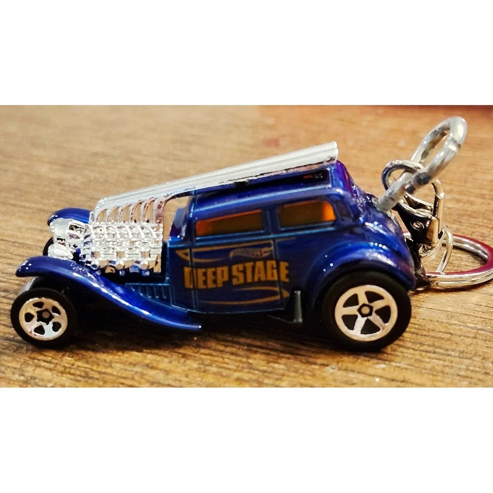 Hot Wheels Straight Pipes Deep State Blue Gasser 2025 1:64 Diecast Car Key Chain